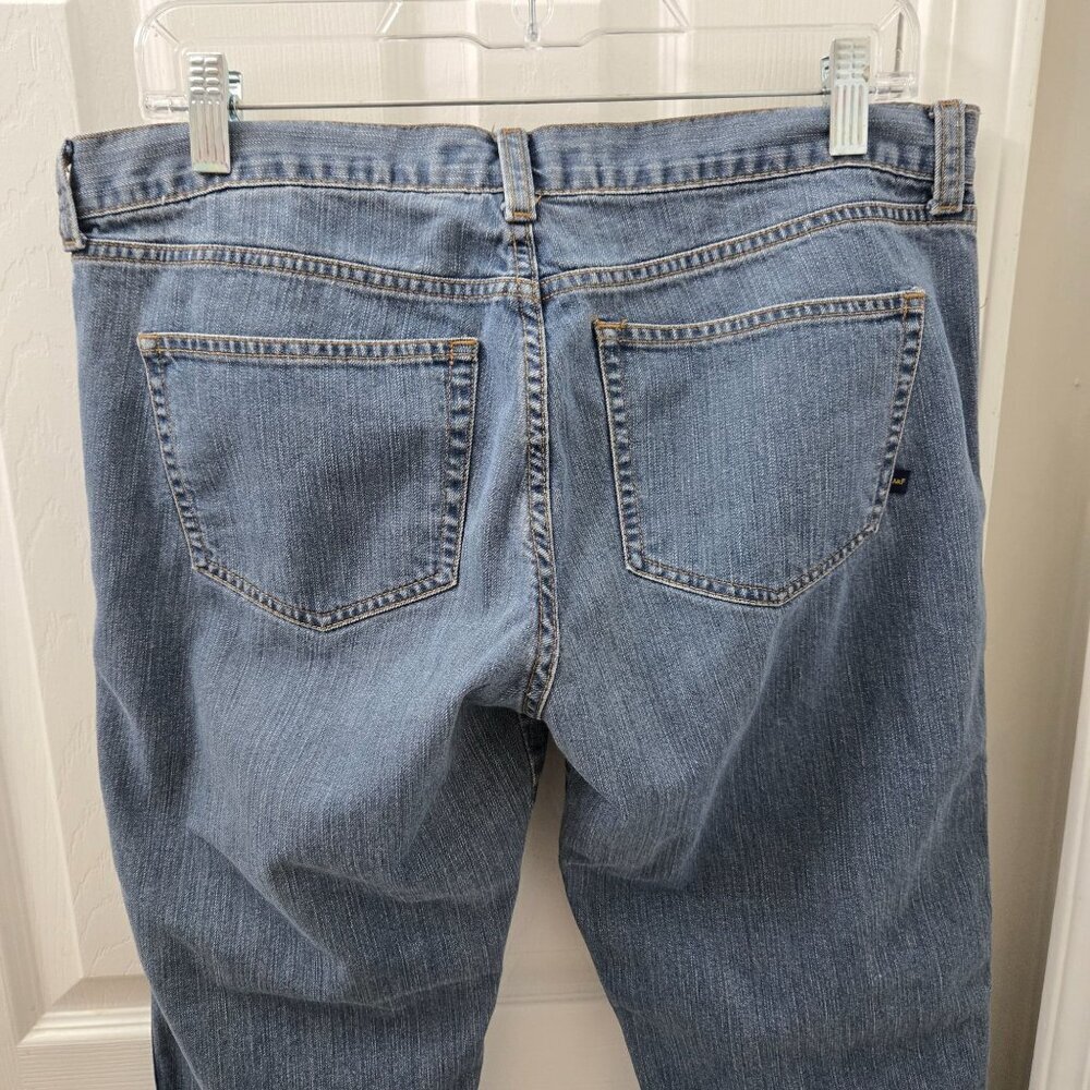 Abercrombie & Fitch Denim capris Size 10 Mid-Rise Straight Leg Light Wash Y2K - Picture 5 of 7